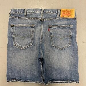 Levis boxy denim jorts with nice fade and distressing